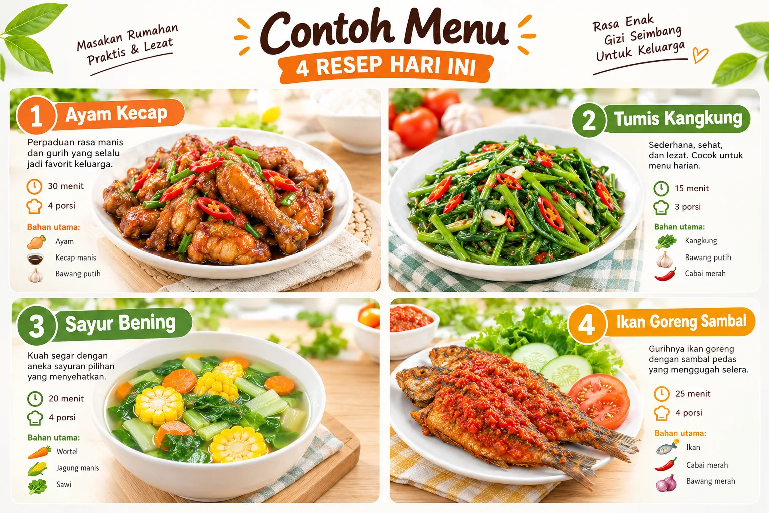 Contoh Menu di Dalamnya