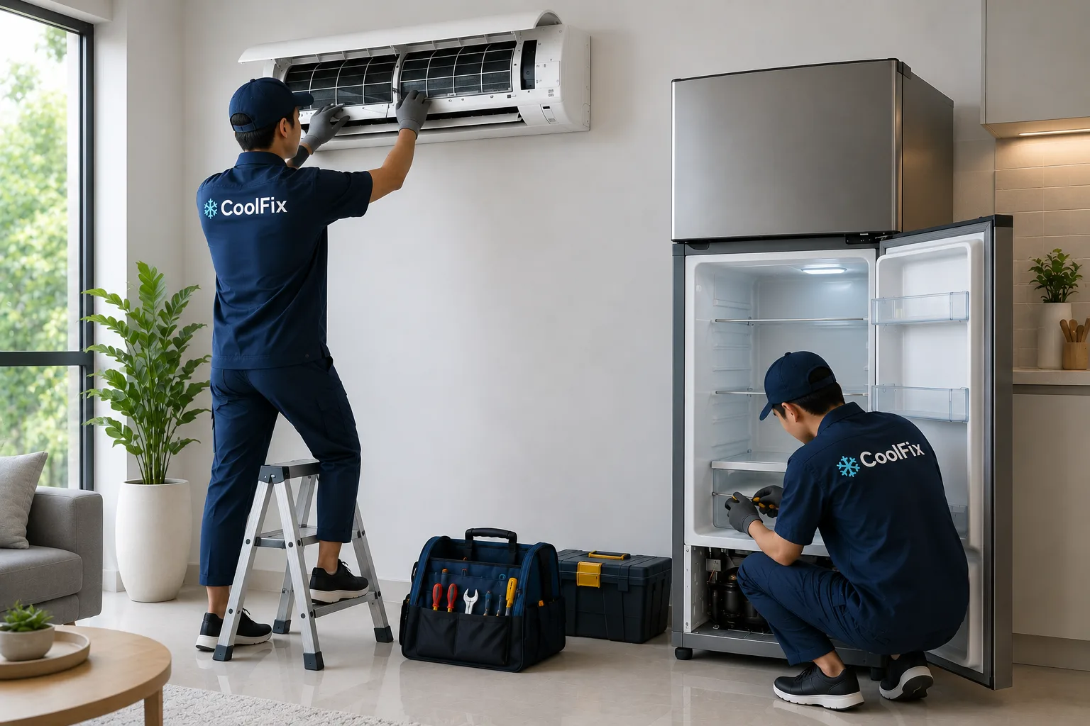 CoolFix — Servis AC & Kulkas, Teknisi Datang ke Lokasi Hari Ini