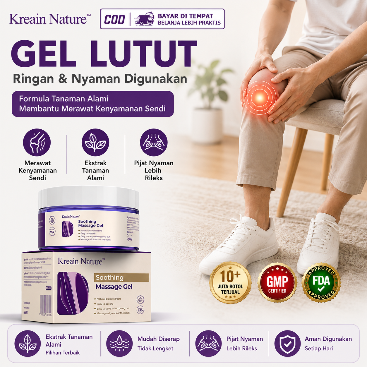 Kreain Nature Gel Lutut